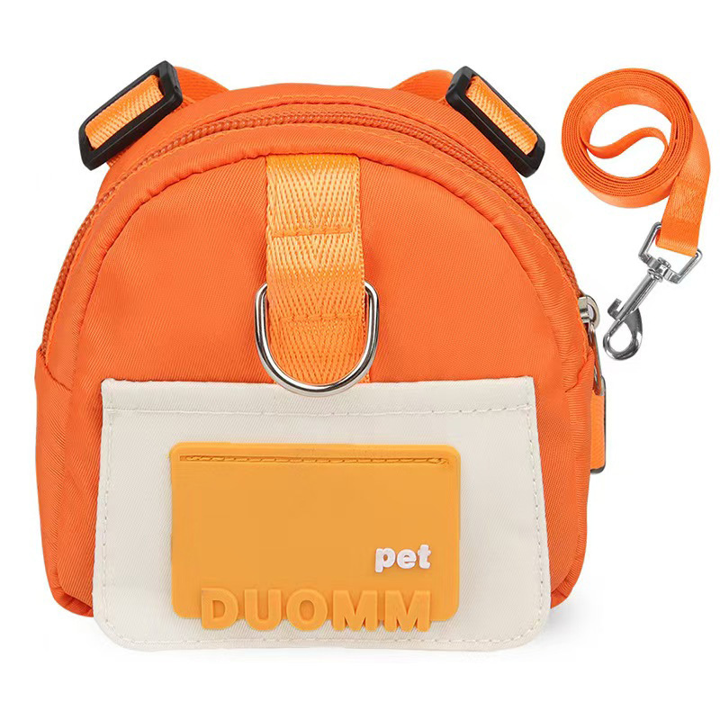New pet self-backpack cartoon dog schoolbag outdoor travel dog small schoolbag pet supplies manufacturers wholesale