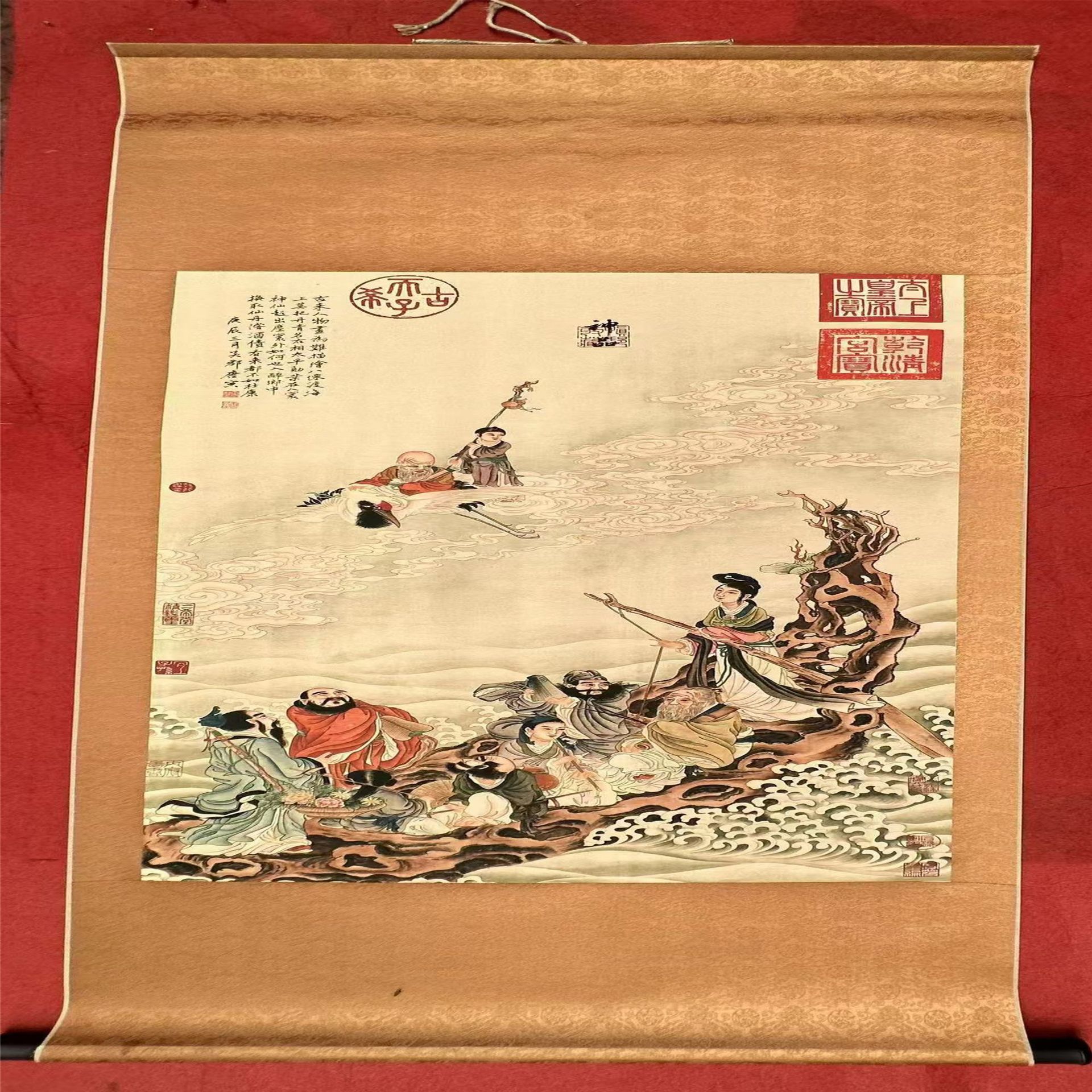 Antique middle hall painting landscape painting traditional Chinese painting all kinds of famous painting manufacturers wholesale live supply living room porch decorative painting