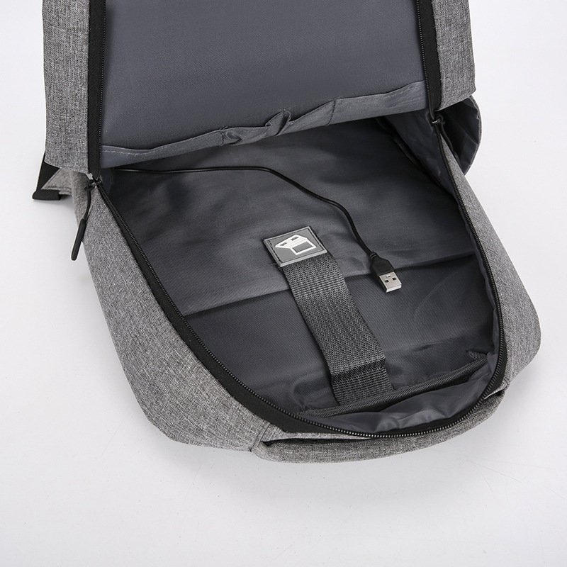 Large-Capacity Gift Casual Business Computer Backpack for Men and Women Oxford Cloth Solid Color Simple Backpack with Customized Logo