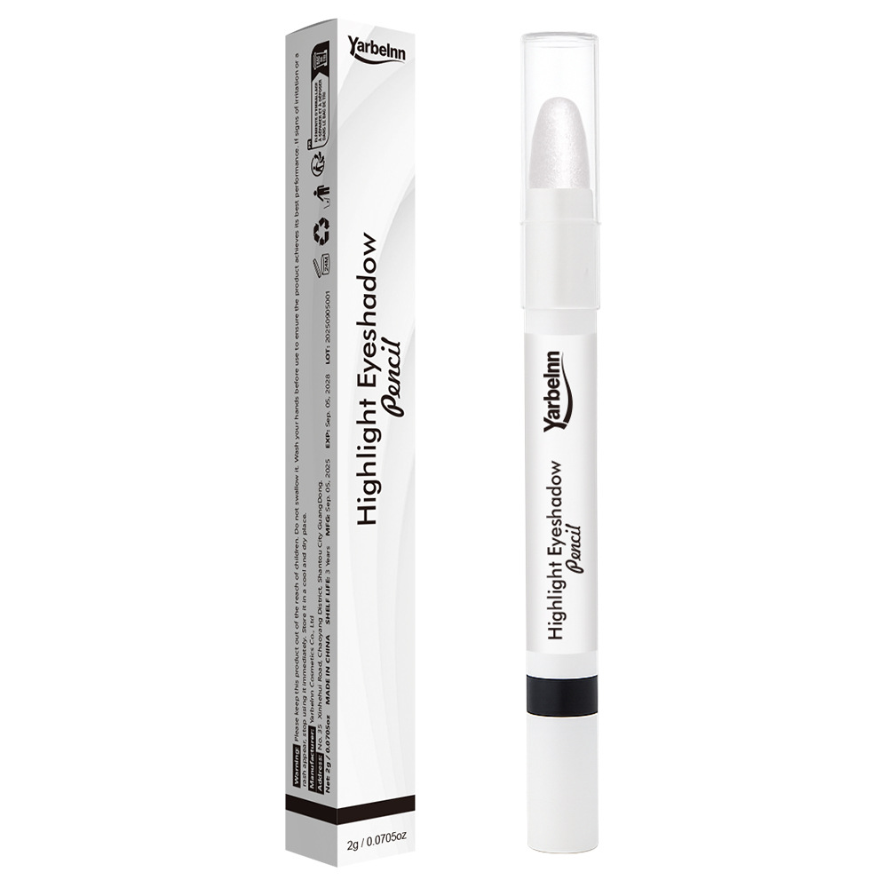 Cross-Border Popular Lazy Silkworm Pen to Brighten and Highlight with Sparkling Pearlescent White Flash Eye Shadow Pen That Can Be Applied in One Swipe and Is Not Easy to Smudge
