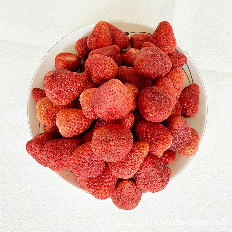 FD freeze-dried strawberry grade a whole factory wholesale fruit dried goat milk fu snowflake crisp nougat 500g snacks