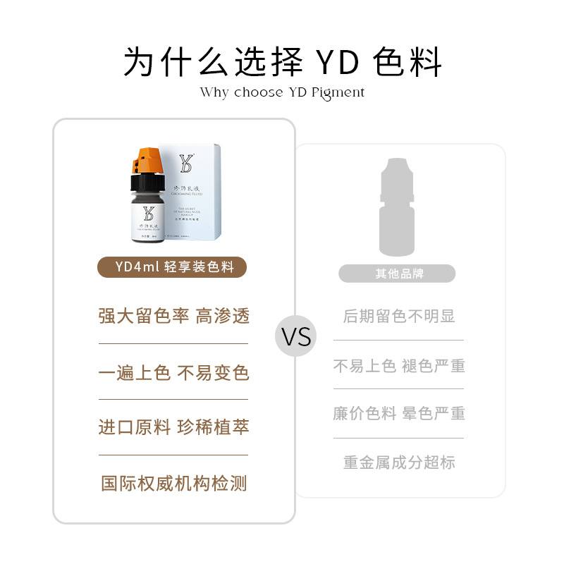 YD modified emulsion three-dimensional wild eyebrow line eyebrow high magnification color retention particles silk fog eyebrow embroidery pigment eyebrow color emulsion