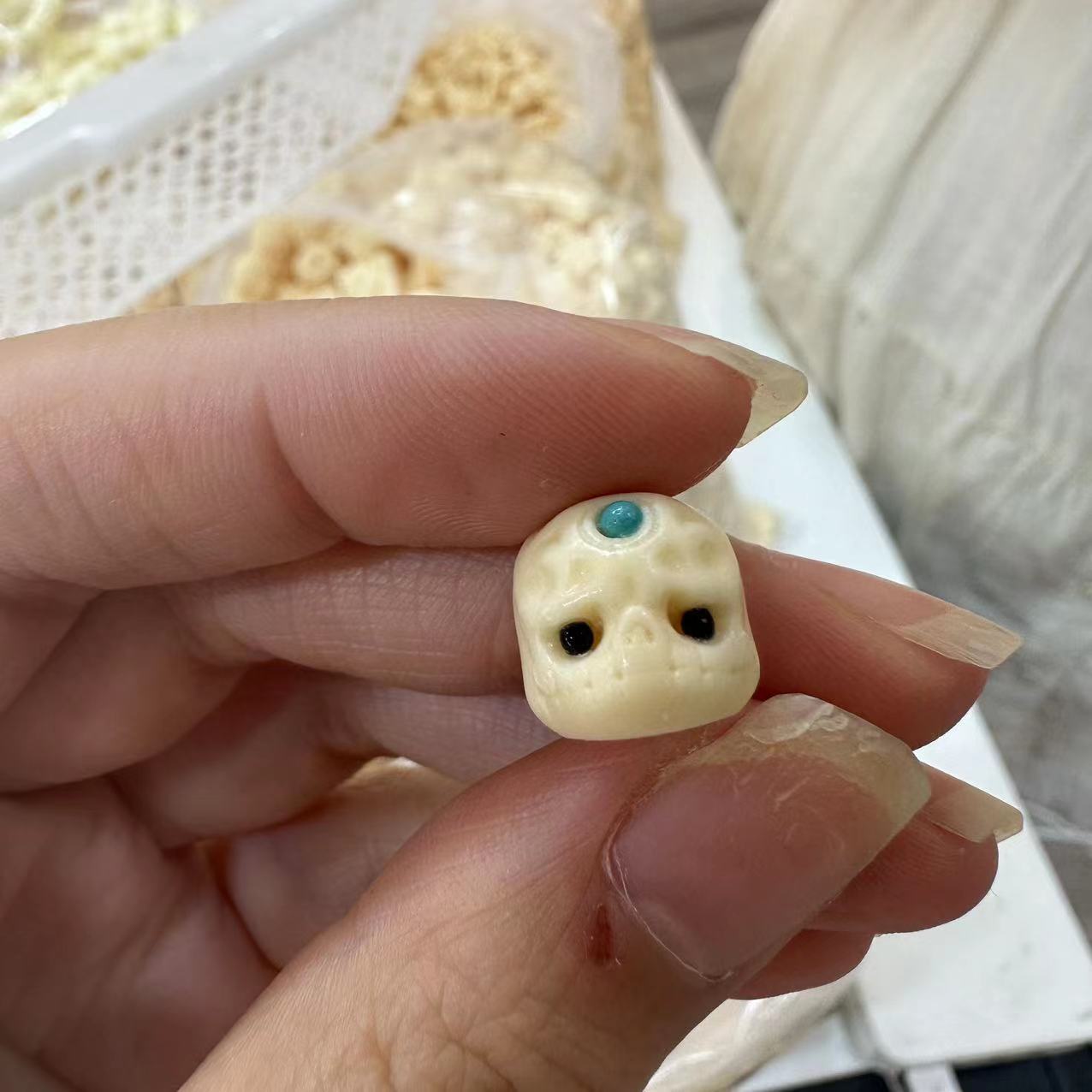 Ivory Fruit Carving with Beads A Dumb DIY Bodhi Fruit Bracelet Super Cute Cute Accessories Handheld Accessories for Men and Women