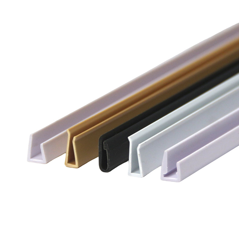 U-Shaped Slot Edge Banding Strip Customized Pvc Extrusion Profile Furniture Edge Banding Strip Indoor and Outdoor Universal U-Shaped Slot Protection Strip
