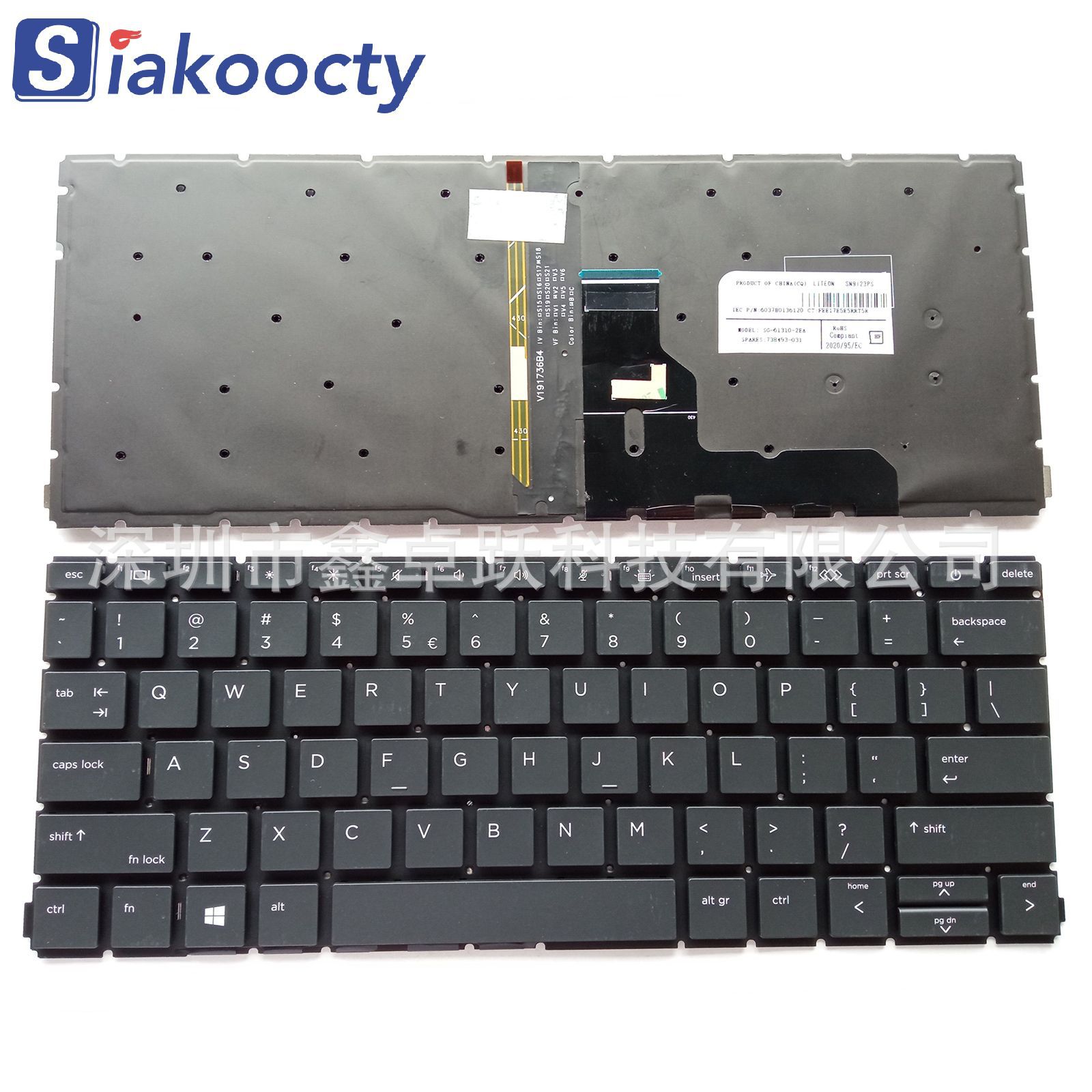 Клавиатура US для HP 430 G8/X 360 435 G8, Battle ZHAN 66 PRO 13 G4/PRO 13 G5