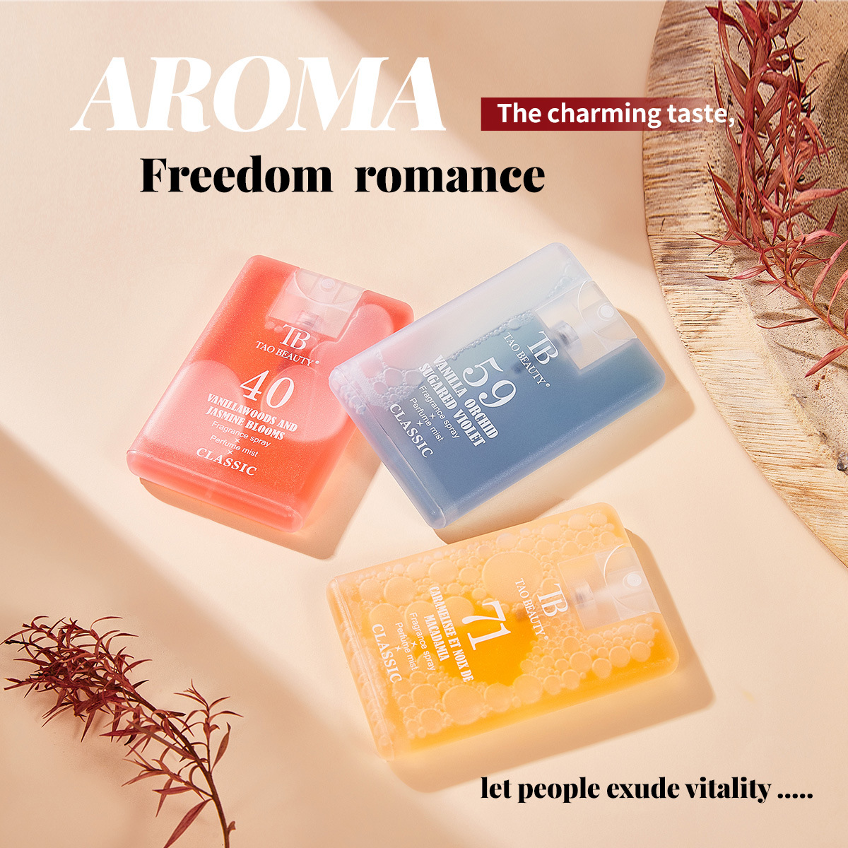 [Cross-Border Supply] Tao Beauty Flap Pocket Pants Perfume 20ml Compact, Portable and Long-Lasting Fragrance Card Perfume