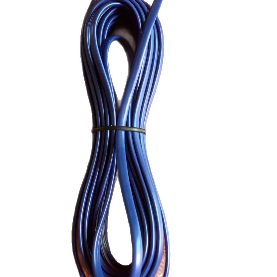 Dongguan Manufacturer Directly Supplies 4-Core Copper Core Dual Rj9 Gold-Plated Head Telephone Landline Extension Cable Straight Line Pure Blue