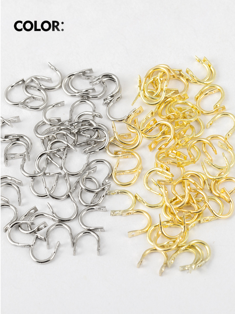 Rotating sequins U-ring bait sequins accessories cow nose ring copper connector fishing gear gadgets U-shaped buckle