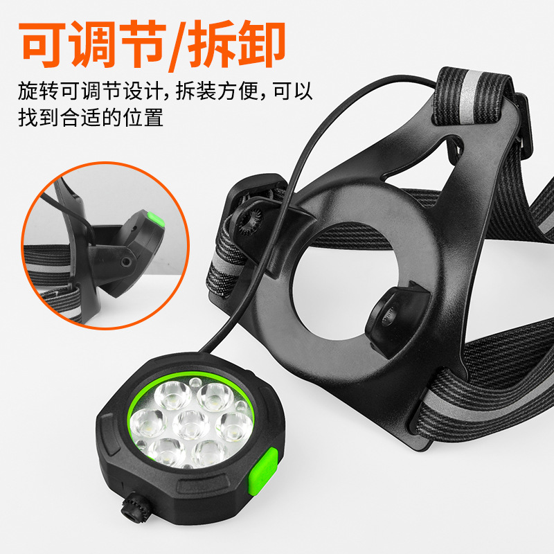 Cross-Border New Chest Night Running Light, Wearable Cycling Light, Led Multi-Light, Red Light Warning USB Rechargeable Running Light