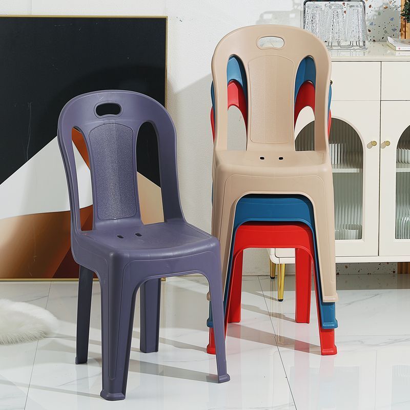 Living Room Low Stool Thickened Children's Non-Slip Stool Night Market Stall Chair Adult Household Economical Plastic Small Backrest Chair