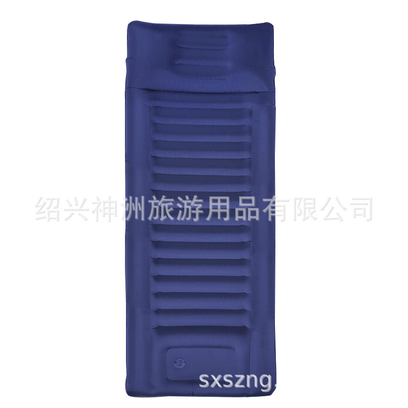 Amazon Cross-Border Single Outdoor Inflatable Mattress Press Foot Camping Camping with Pillow Inflatable Mattress Inflatable