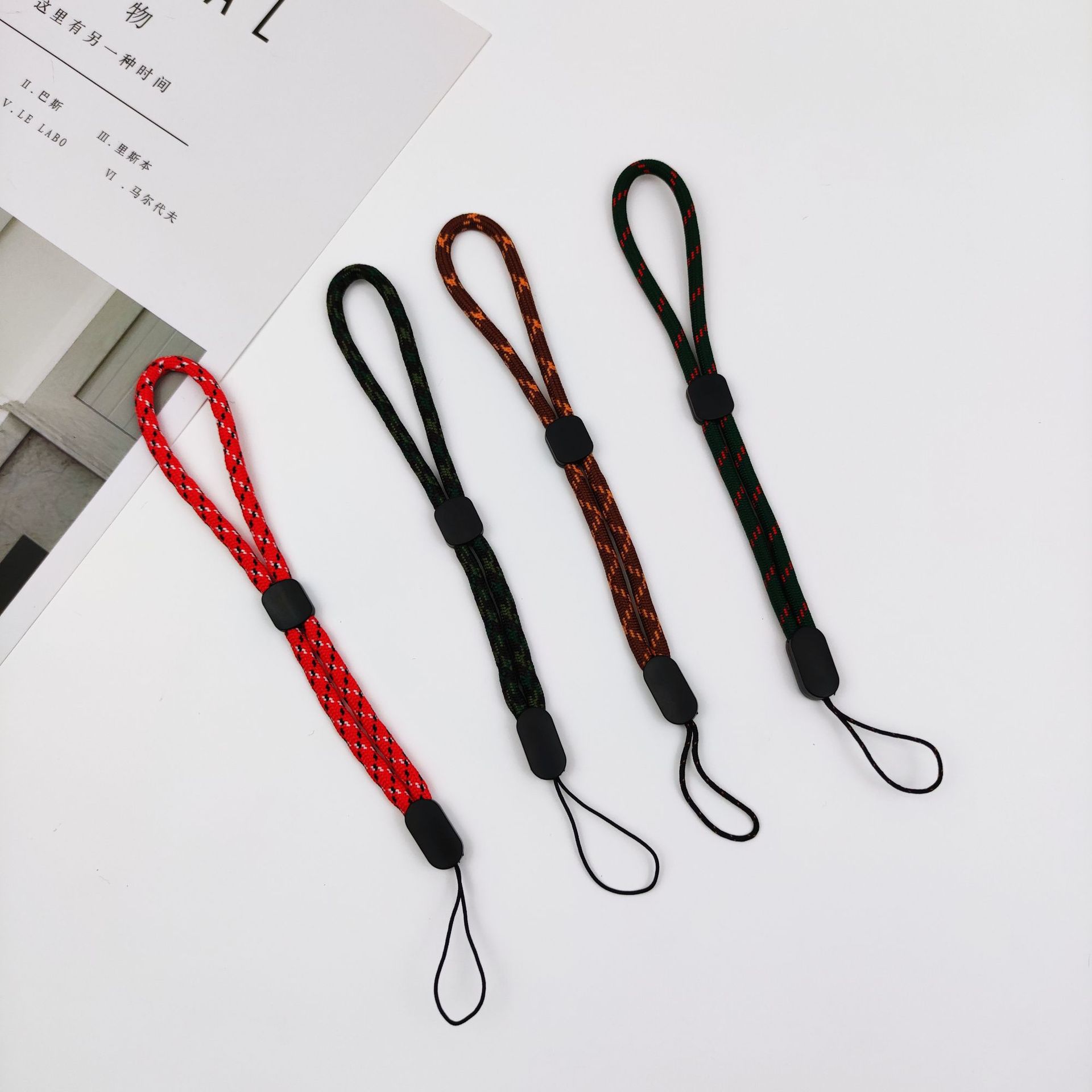 4.0mm thick adjustable hand rope Bluetooth small stereo U disk lanyard silk screen wrist mobile phone lanyard factory