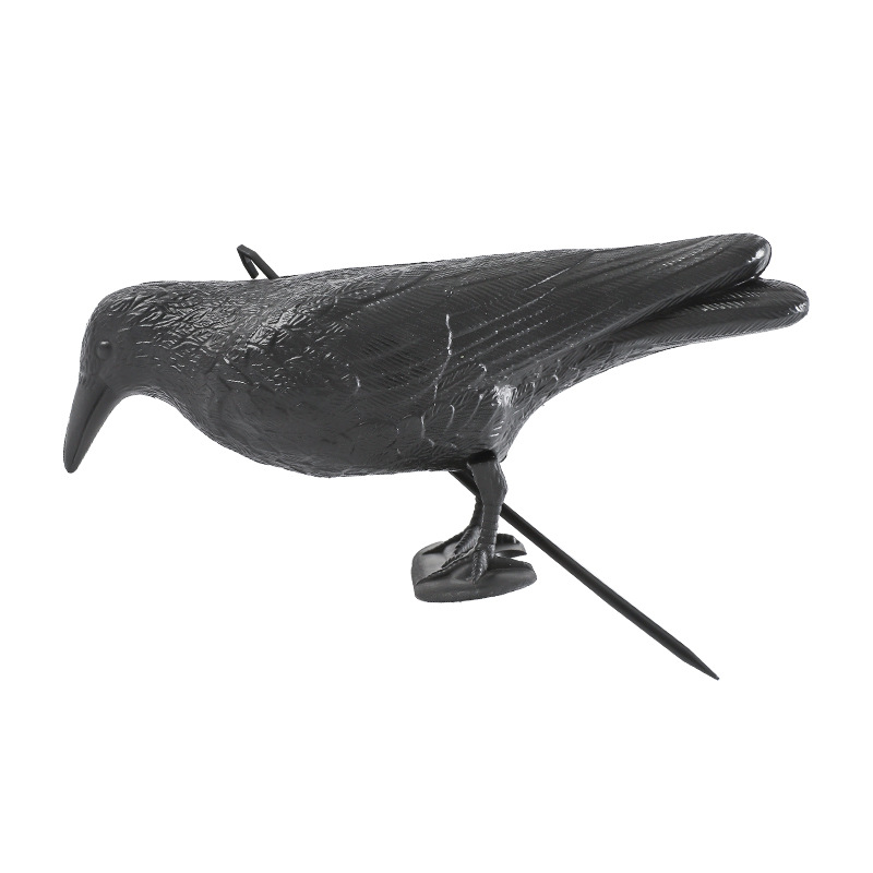 Spot Amazon Artificial Plastic Crow Garden Animal Decorations Halloween with Foot Stakes Courtyard Garden Ornaments