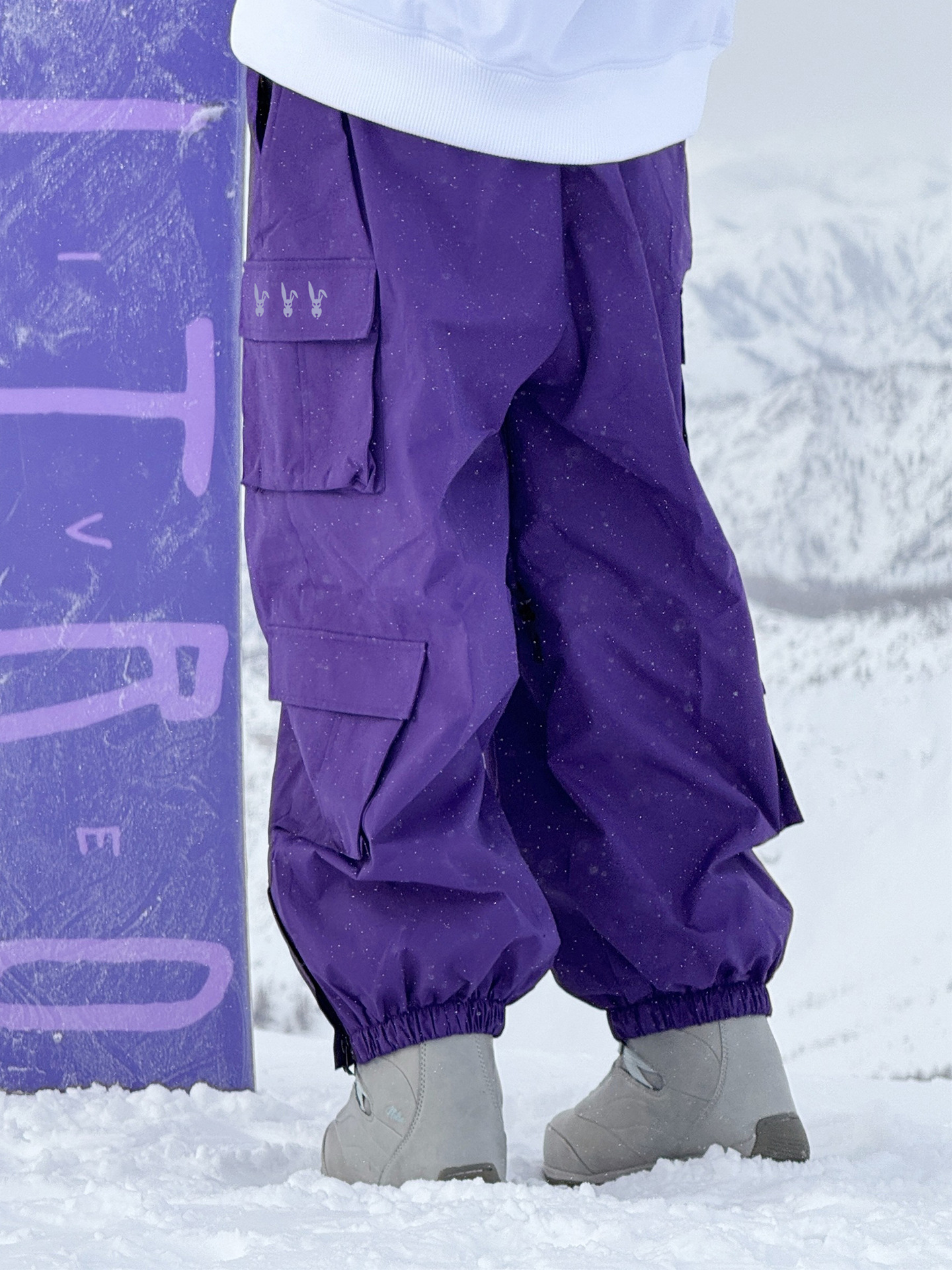 Winter Oversize Large Size Single and Double Board Loose Ski Pants for Men and Women, Fleece-Lined Warm Windproof and Waterproof Pants for Couples