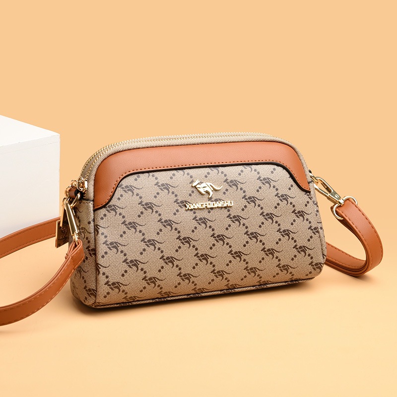 Xiangfei Kangaroo Women's Bag Clutch Bag Cowhide Soft Leather Bag 2022 New Small Bag Shoulder Crossbody Shell Bag