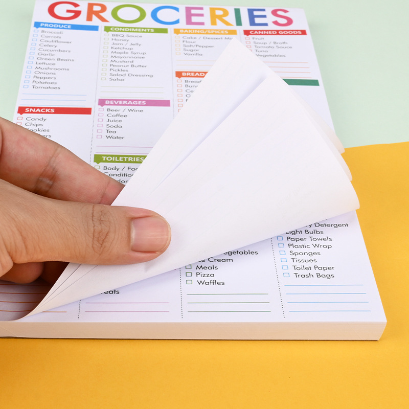 Cross-Border Magnetic Menu Note Pad Magnetic N Times Sticky Note Refrigerator Magnet Note Pad A5 Tearable Note Pad