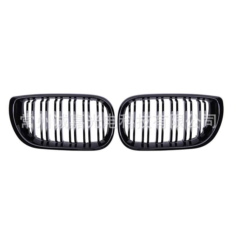Suitable for BMW 3 Series E46 02-05 four-door parallel bars modified air intake grille 3 Series E46 bright black middle net