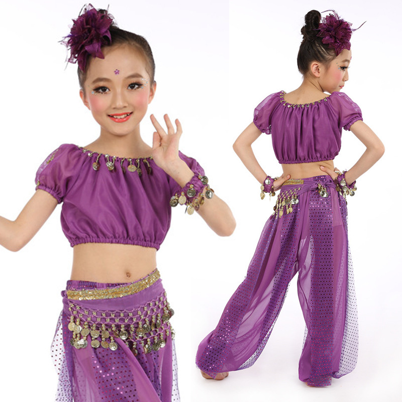 Children's Indian Dance Performance Clothing Set Children's Dance Performance Clothing for Girls and Kidsren Belly Dance Drop Shipping