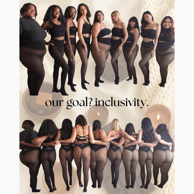 Tk New Wool-Lined Translucent Leggings with Single-Line Stitching on the Front and Back, Cross-Border Winter Warm Translucent Leggings