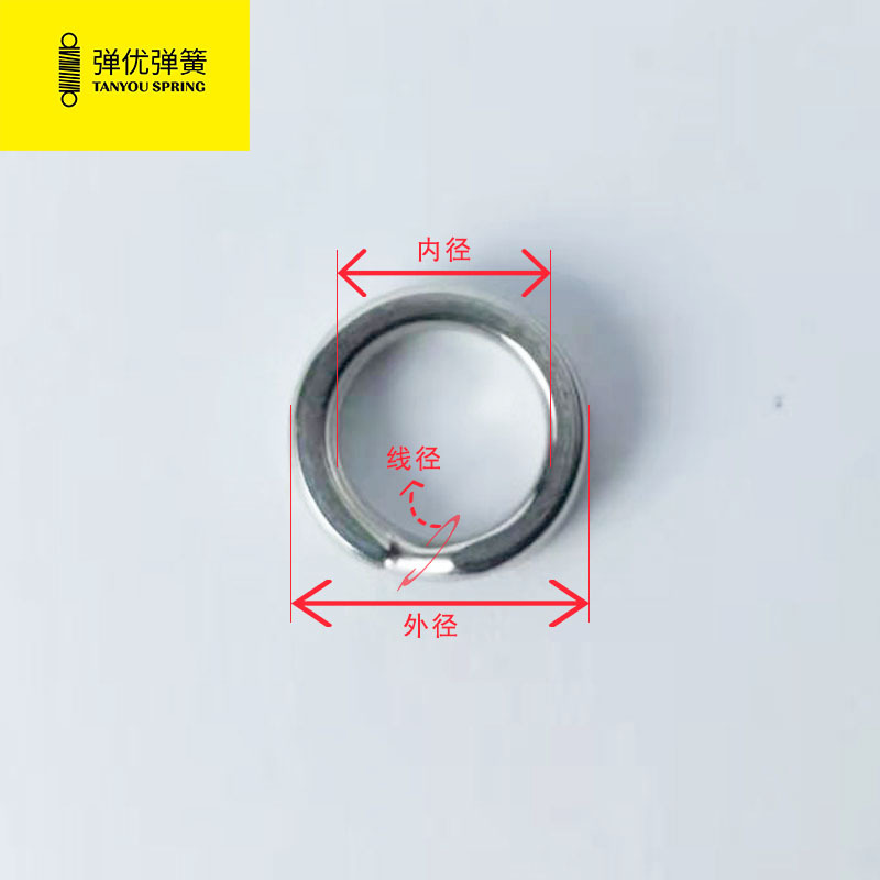 Squashed Double Ring Stainless Steel Luya Double Ring Flat Ring Double Ring Connector O-Type Sea Fishing Three Hook Iron Plate Fittings