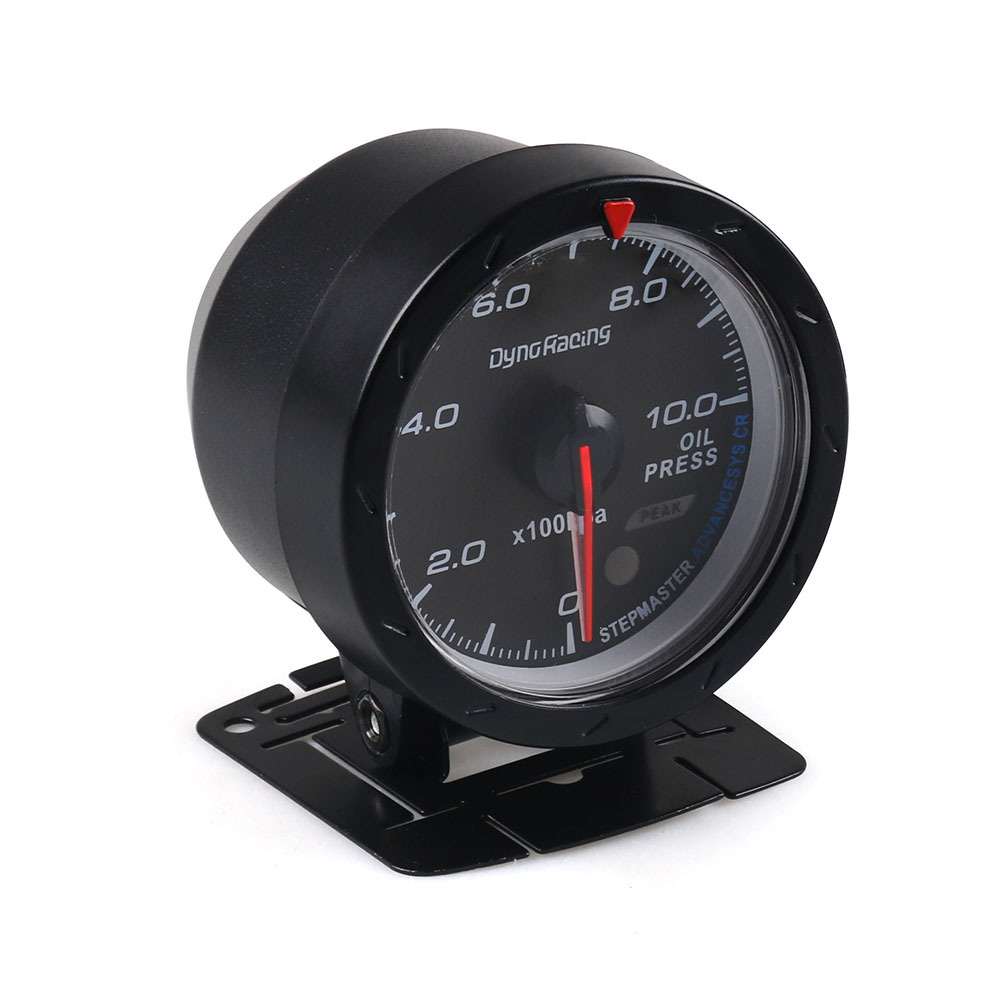 Car modification 60mm oil pressure gauge with bracket red light white light racing meter suitable for 12V car