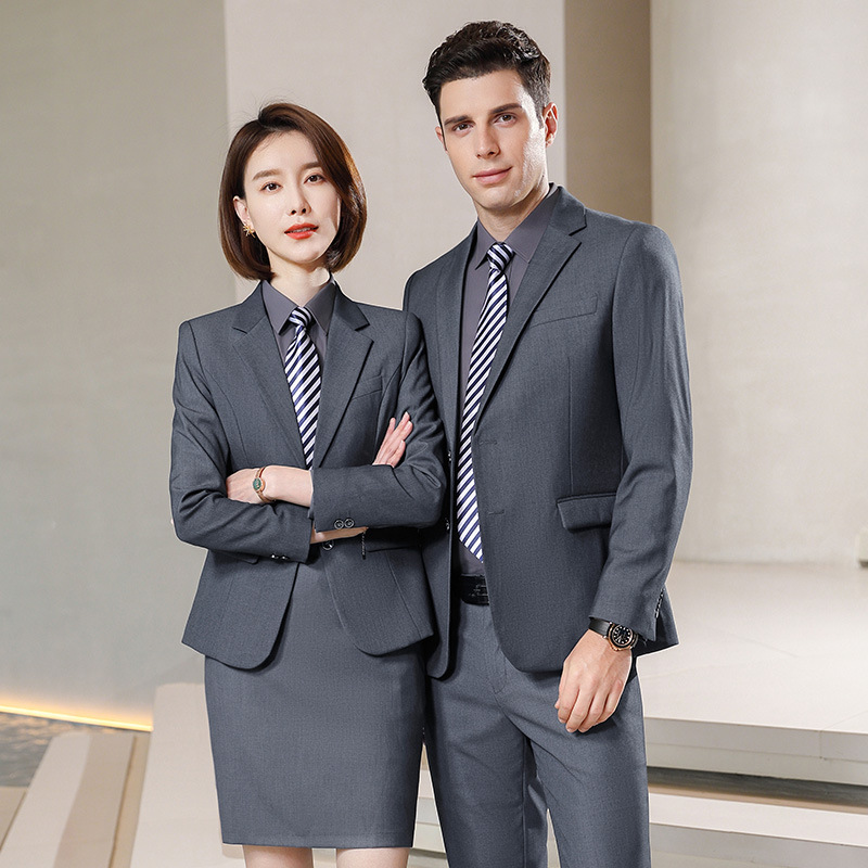 22 years of new business attire for men and women with the same style white-collar elite office workers men's clothing sales Bank overalls two buckles