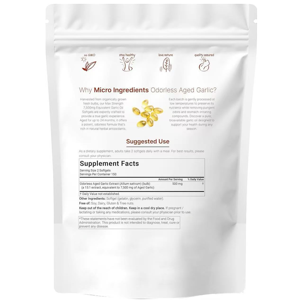 New Product Amazon Cross-Border Best-Selling Aged Garlic Extract Unscented Garlic Oil Soft Capsule O Em