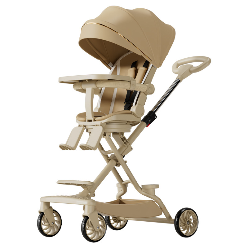 Baby stroller newborn baby sitting and lying light folding two-way landscape sitting foldable children's stroller