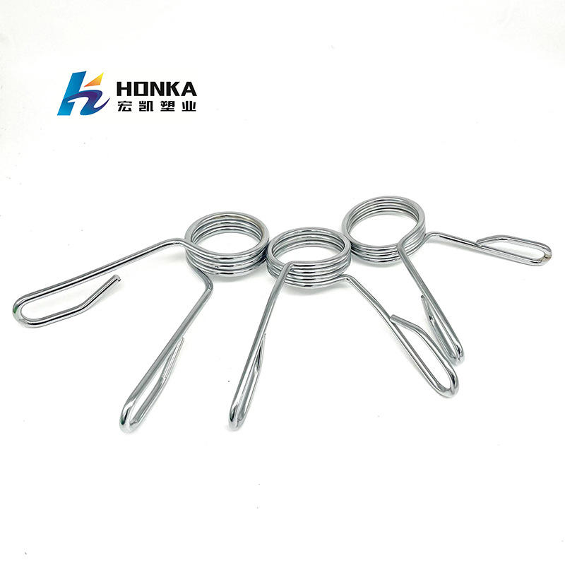 Platinum 50 spring three-ring spring clip Olympic bar clamp chrome plated Olympic bar buckle Chuck non-slip clip fitness equipment