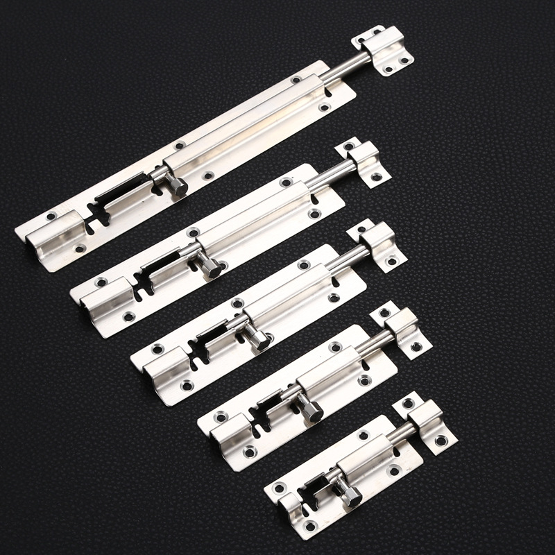 Stainless Steel Thickeneded Door Open Latch 2 Inches 3 Inches 4 Inches 6inch 8inch Window Door Security Door Chain Latch Medium Square Latch