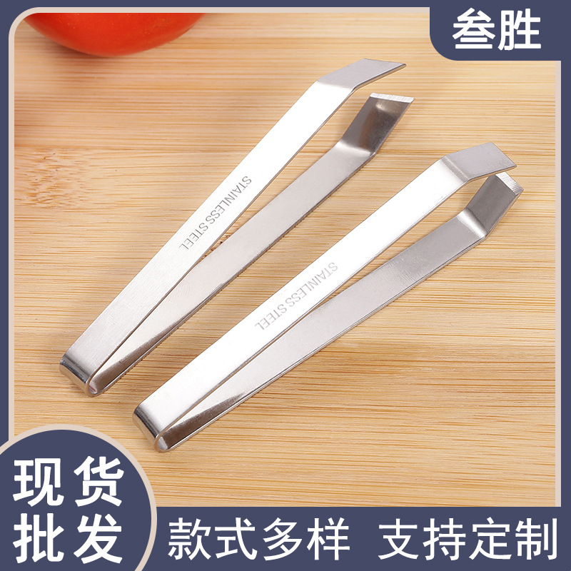 Зажим для чеснока, зажим из нержавеющей стали, щипцы для гусиных перьев, зажим для свиных волос, зажим для рыбьих костей, прямая поставка от производителя