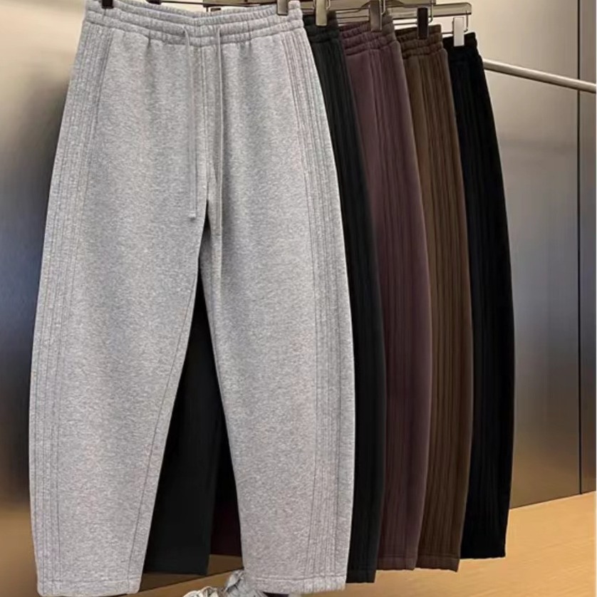 Свободные широкие брюки-бананы для пар, весенние однотонные повседневные спортивные брюки, корейский стиль