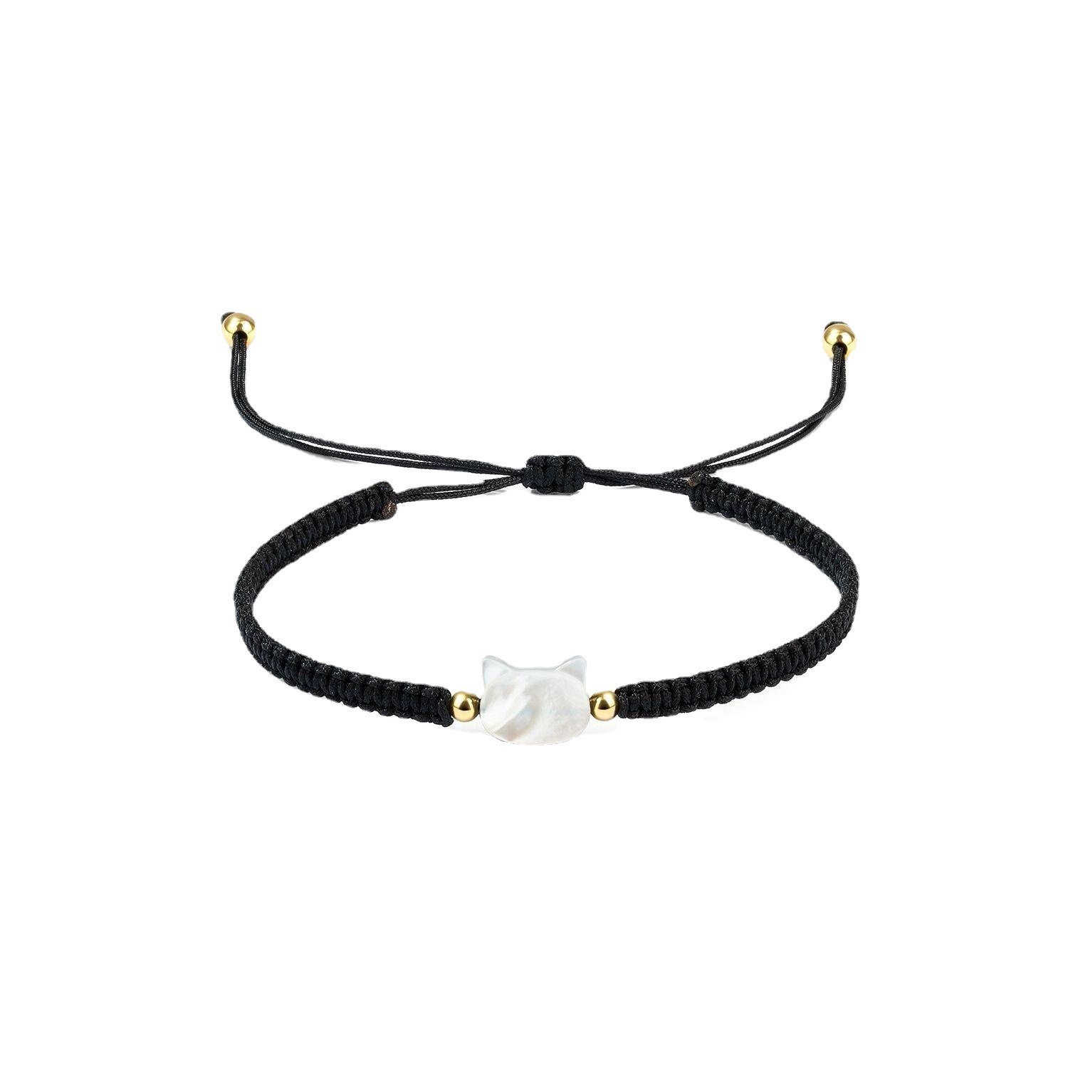 Новый черно-белый кошачий плетеный браслет 2024, нишевый дизайн, милый стиль для пары, подарок для подруги