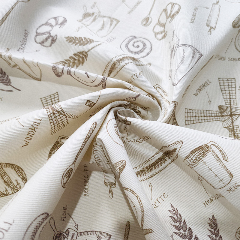 European and American Light Luxury Style Pure Cotton Tea Towel Supply Plant Flower Pure Cotton Tea Towel Kitchen Towel Cushion Cloth Foreign Trade Fabric Tea Towel