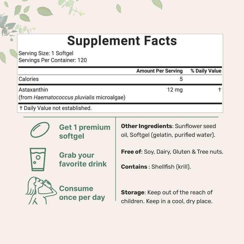 Tk Hot Sale Astaxanthin Premium Astaxanthin Fresh Microalgae Source Supports Eyes