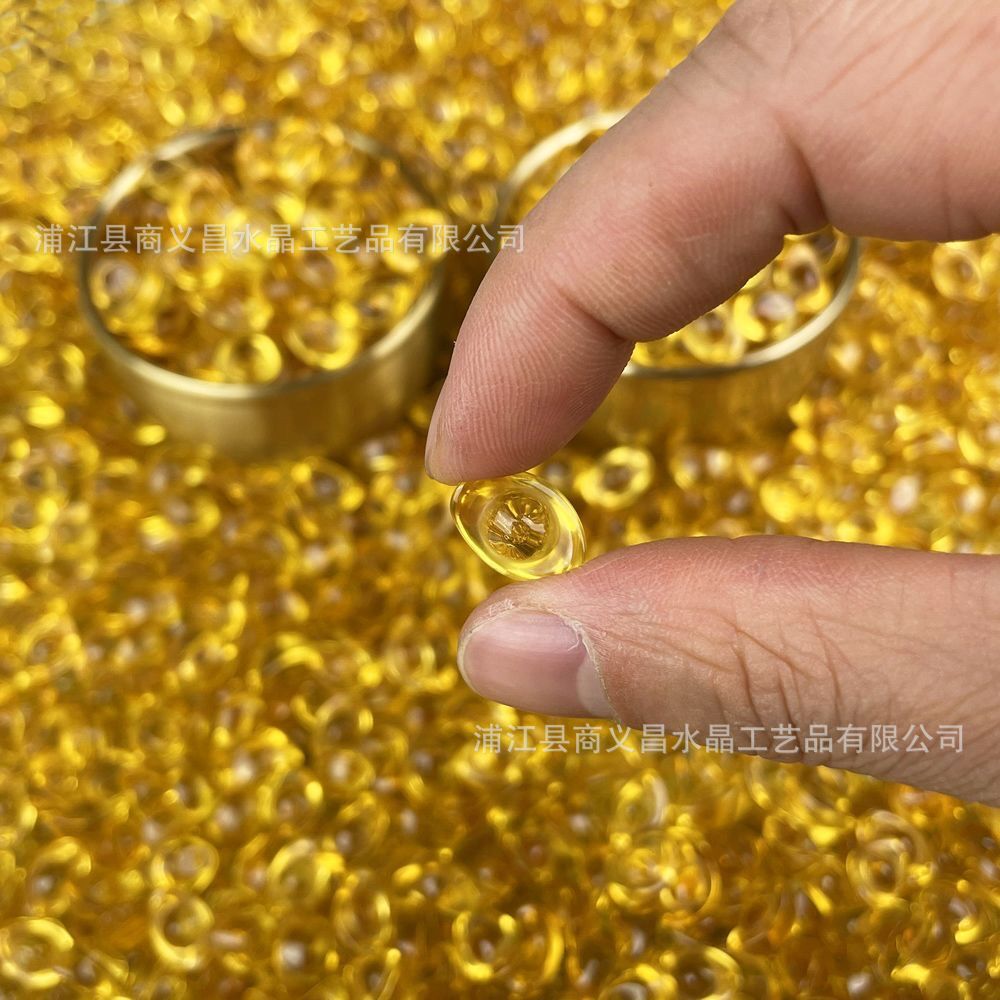 Factory wholesale topaz glossy yuanfu yuanbao cornucopia crystal yuanbao home decoration ornaments crafts