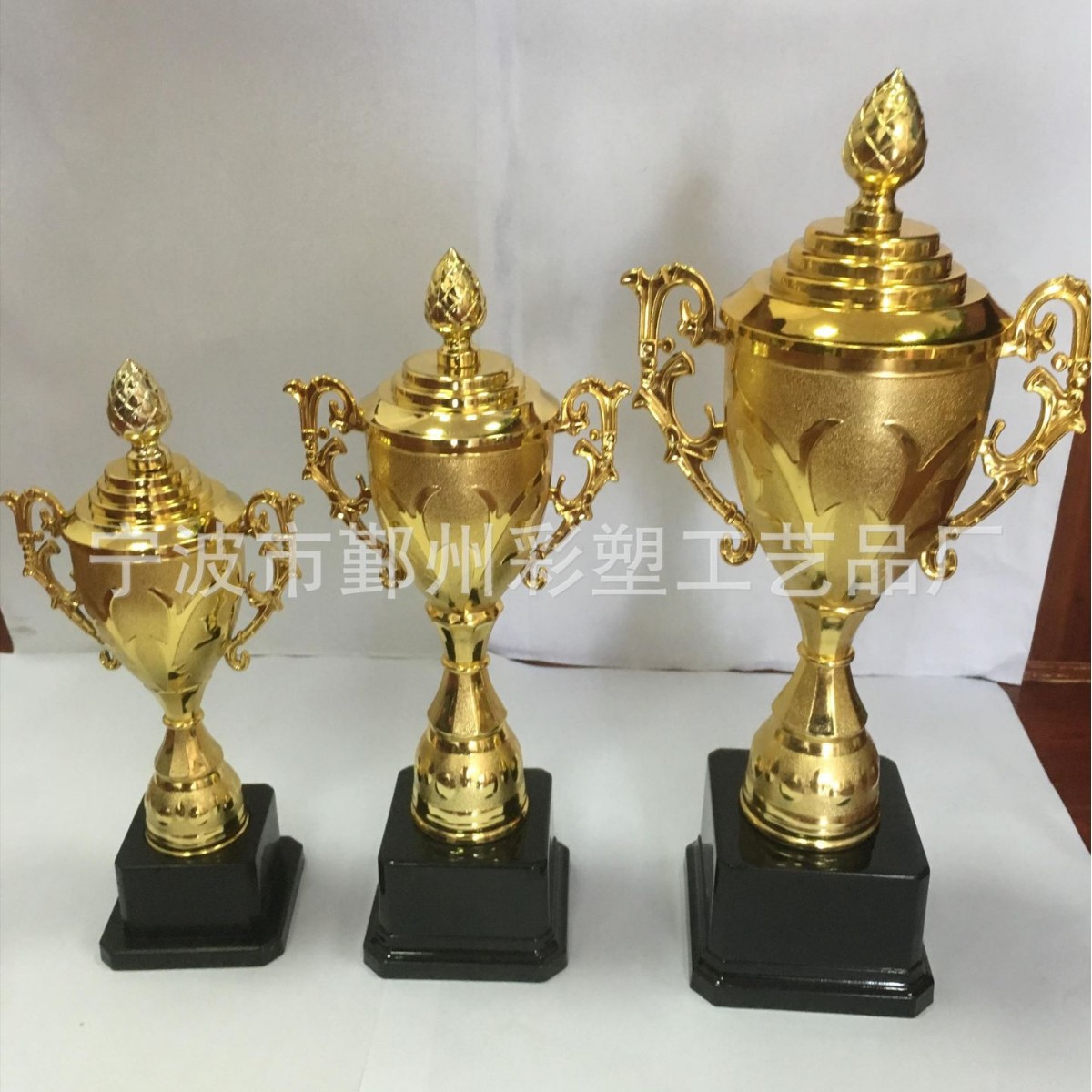 Трофей с крышкой и квадратным основанием Morning Glory Pattern, пластиковый, для детей