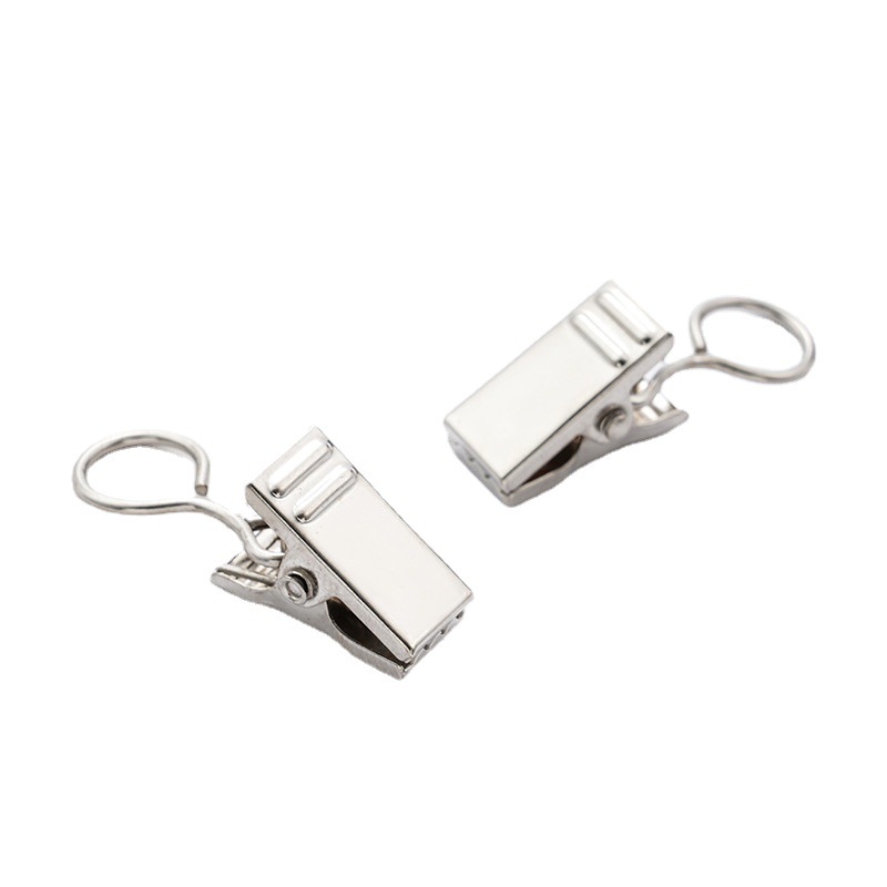 Factory straight hair metal curtain buckle curtain clip tapestry background cloth clip with ring open mouth closed crocodile clip