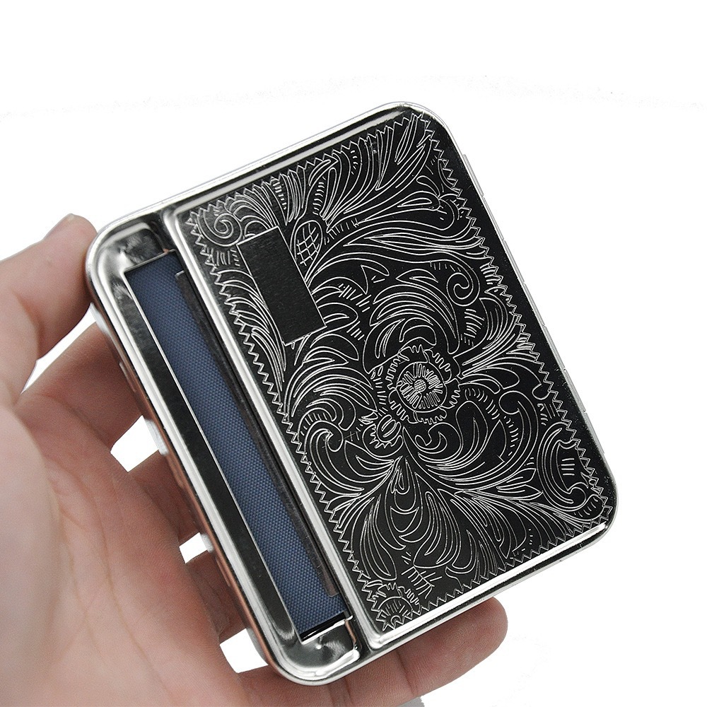 Factory direct supply 70 mm78mm110mm silver manual adjustable cigarette maker metal cigarette case smoking utensils