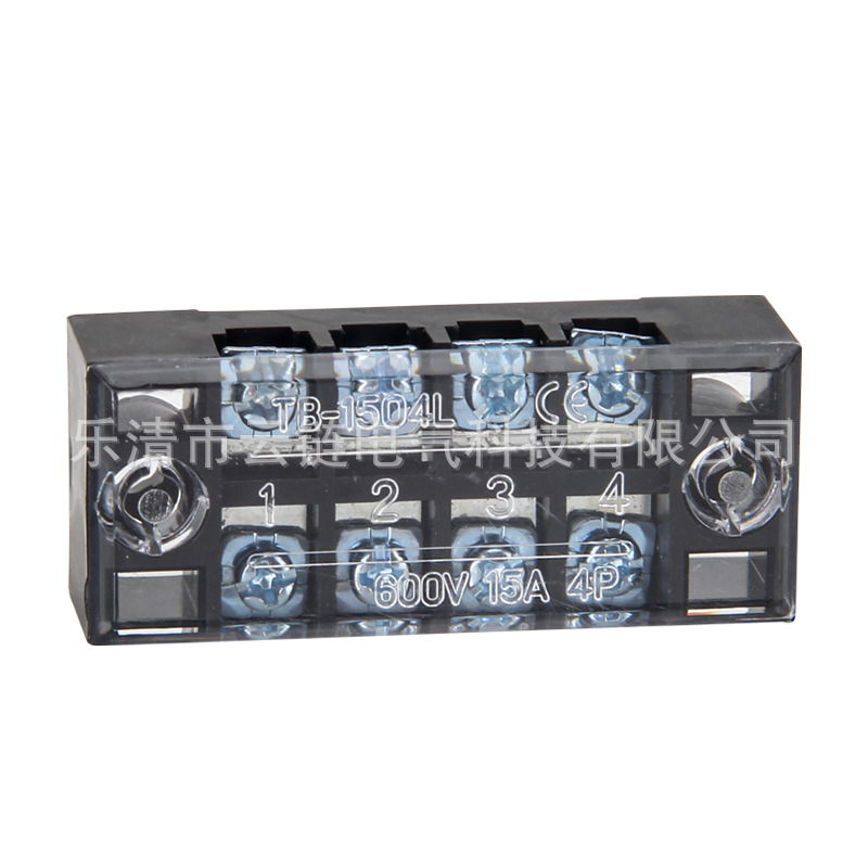 Tb-1504 Terminal Block Tb Fixed Screw Terminal Board 15A 4-Position Terminal Block (100 Pieces/Box)
