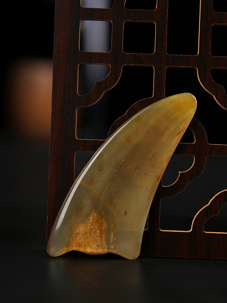 Buffalo Horn Scraping Board, Tendon Pulling Stick, Beauty Salon Massage Scraping, Face Lifting, Whole Body Universal Natural Buffalo Horn Board