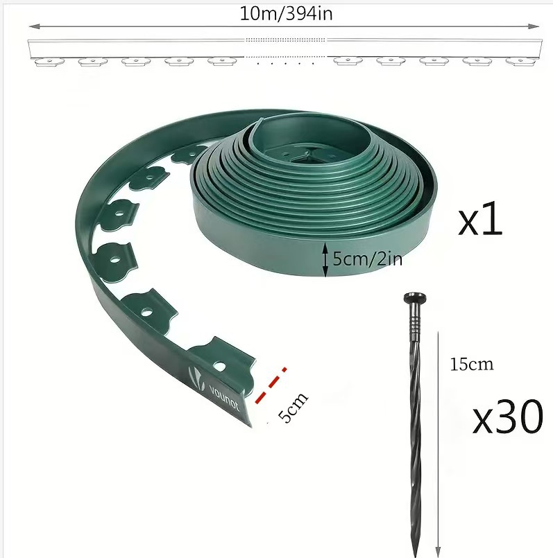 Cross-Border Quality Fencing, Greenery Isolation Belt, Soil Board, Lawn Root Barrier, Park Grass Barrier, L-Shaped Garden Edge