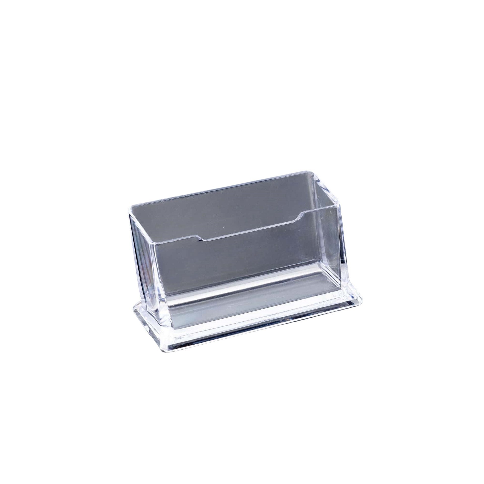 Transparent Business Card Box, Acrylic Business Card Display Stand, Card Storage Box, Desktop Decoration, Printed Logo, Office Desk