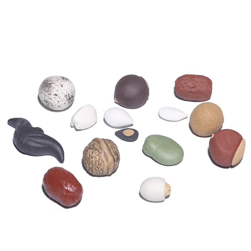Yixing Purple Sand Tea Pet Peanut Ornaments Bionic Broad Bean Elongated Fruit Jujube Longan Chestnut Water Chestnut Ornaments Tea Set