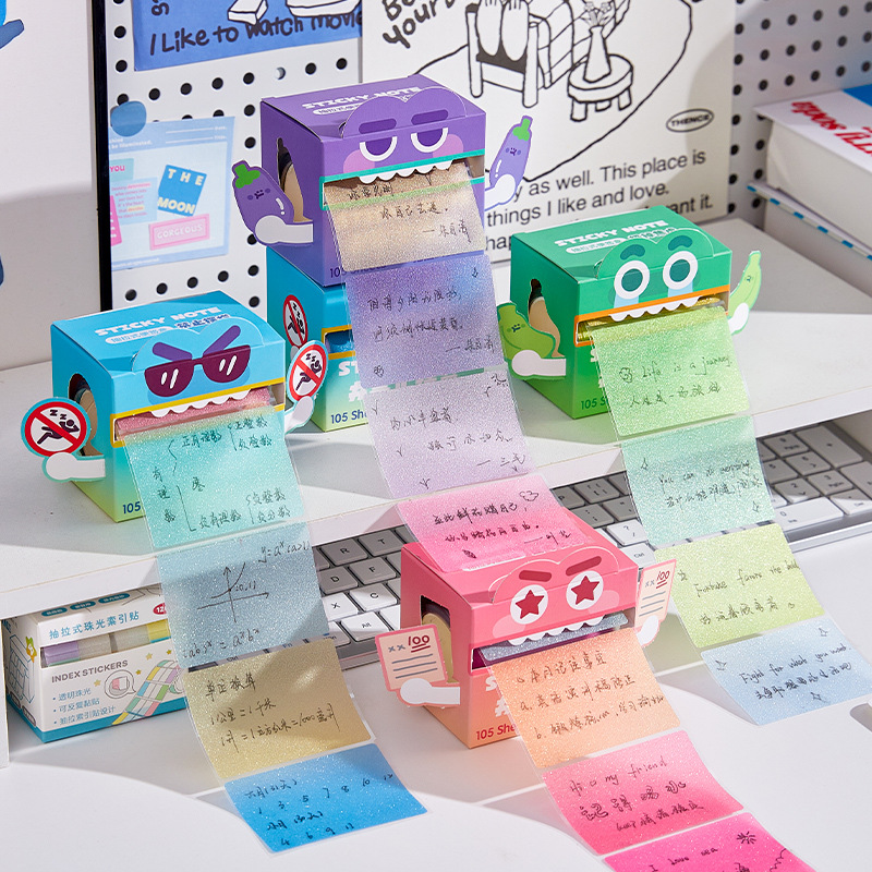 Colorful Big-Mouthed Pull-Out Sticky Notes, High-Looking Sticky Notes, Stickers That Can Be Written On, Sticky Notes for Postgraduate Entrance Examination Key Points