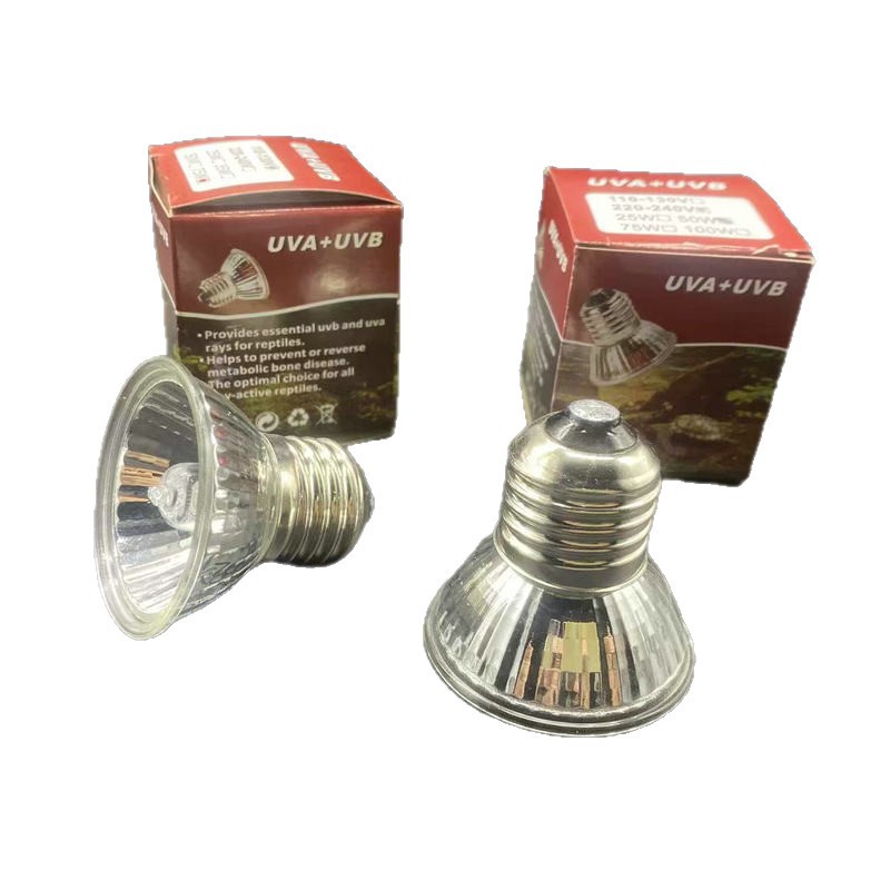 Turtle Basking Lamp Sun Lamp Three-In-One Uva+Uvb Full Spectrum Lizard Tortoise Reptile Calcium Supplement Sterilization Bulb
