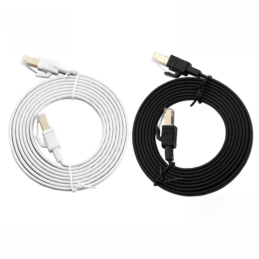 Factory spot supply of eight types of flat network cable CAT 80.5123510 meters 40G2000MHZ flat network cable