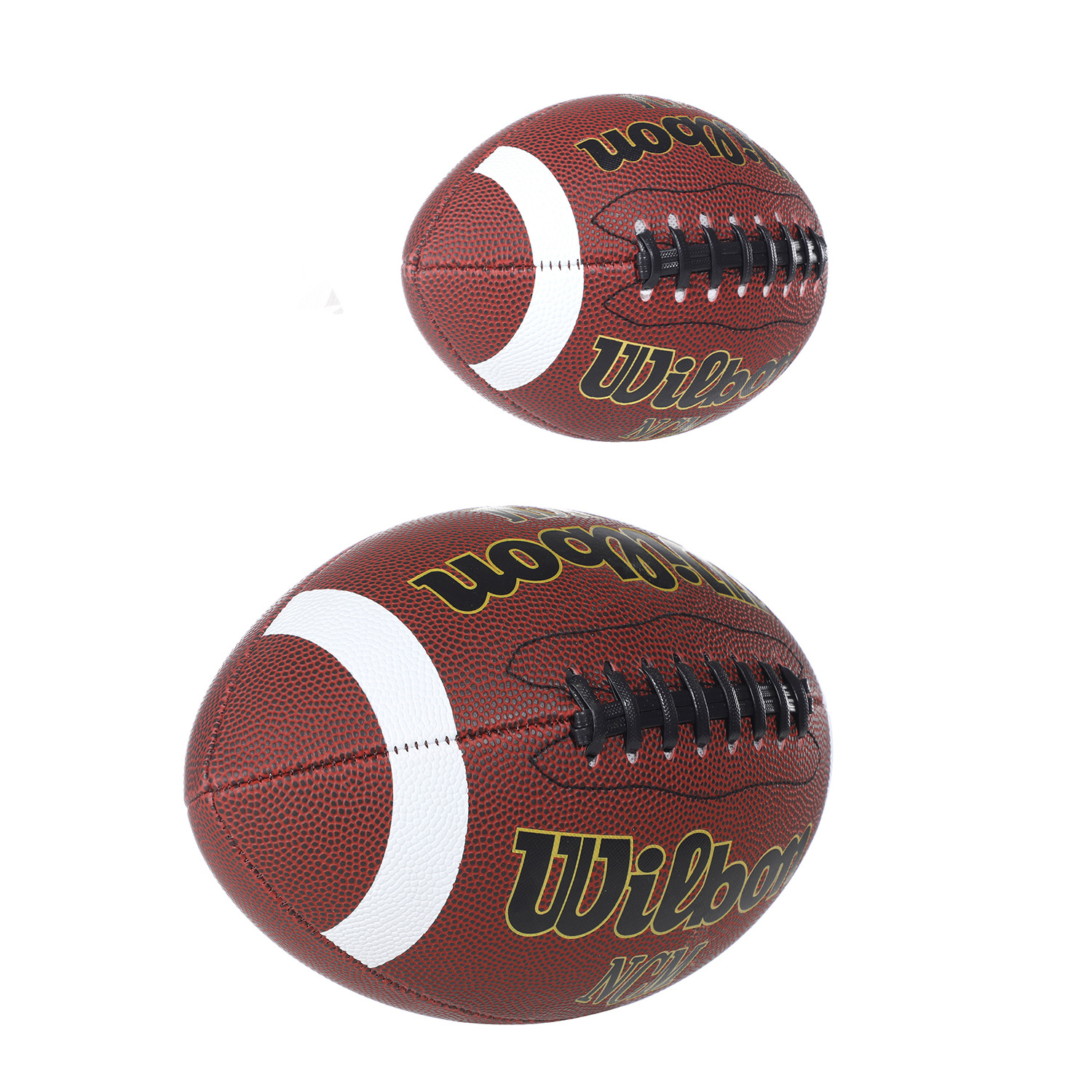 American football game training non-slip wear-resistant PU material children teenagers adult ball brown machine sewn ball