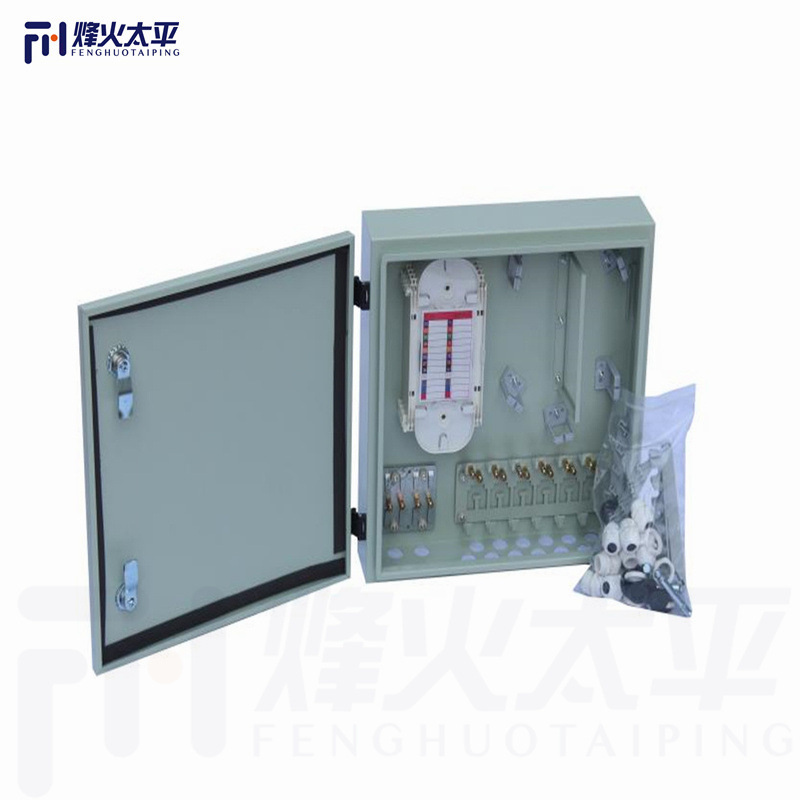 Customized Ftth Metal Optical Fiber Distribution Box Odf Optical Cable Splitter Box 12 Core 16 Core 24 Core Terminal Entry