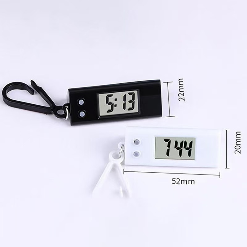 Factory Simple Desktop Silent Clock Student Mini Keychain Small Clock Portable Cartoon Triangle Electronic Clock